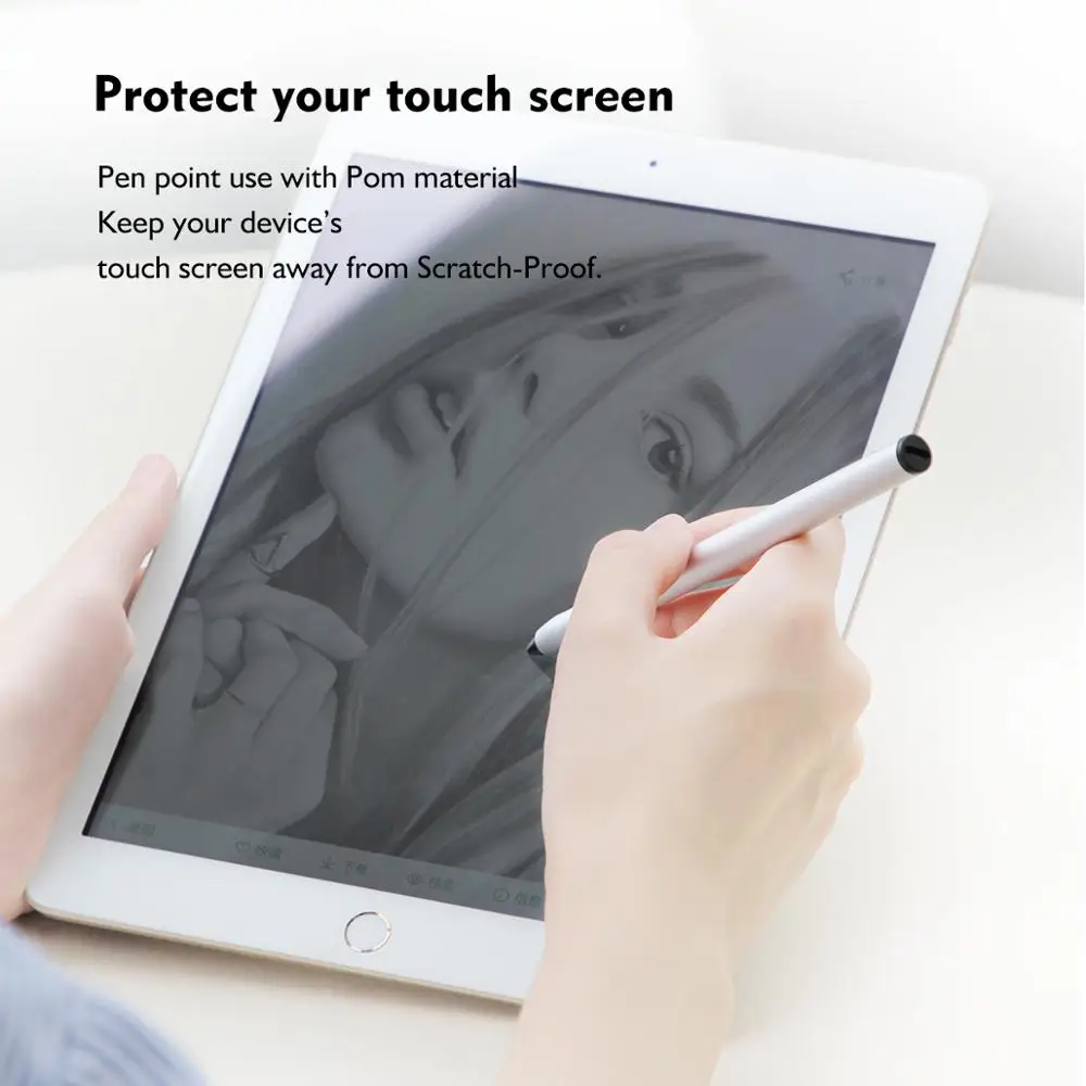 lingchen Auto Sleep adjustable micro USB charging metal stylus Touch Pen 4