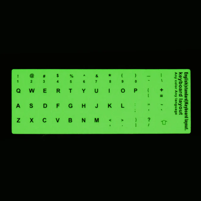 SR Luminous English Keyboard Sticker Glow in the Dark Backlight