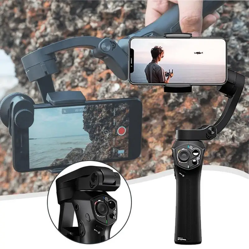 В сложенном виде Gimbal стабилизатор 3 оси ручной складной карман Размер шарнирный стабилизатор для смартфона стабилизатор полезной нагрузки с Тип-C 8Pin кабель