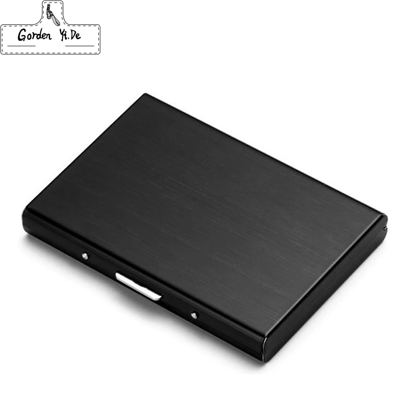 Card Holders Waterproof Stainless Steel Silver Metal Case Credit fashionBusiness Cardcase Bank ID Holder Name C0006|id card holder|card holdername