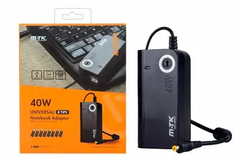 

PC POWER SUPPLY UNIVERSAL WITH 8 ADAPTERS 40 W LAPTOP HOME OFFICE NOTEBOOK