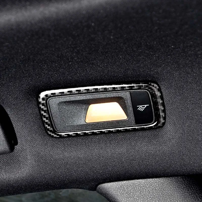 Настоящее карбоновое волокно заднего сиденья для чтения ламповая наклейка отделка Подходит для Porsche Macan Cayenne