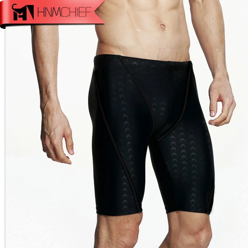 Professional Mens SharkSkin Competitive Racing Swiming Trunks High ...