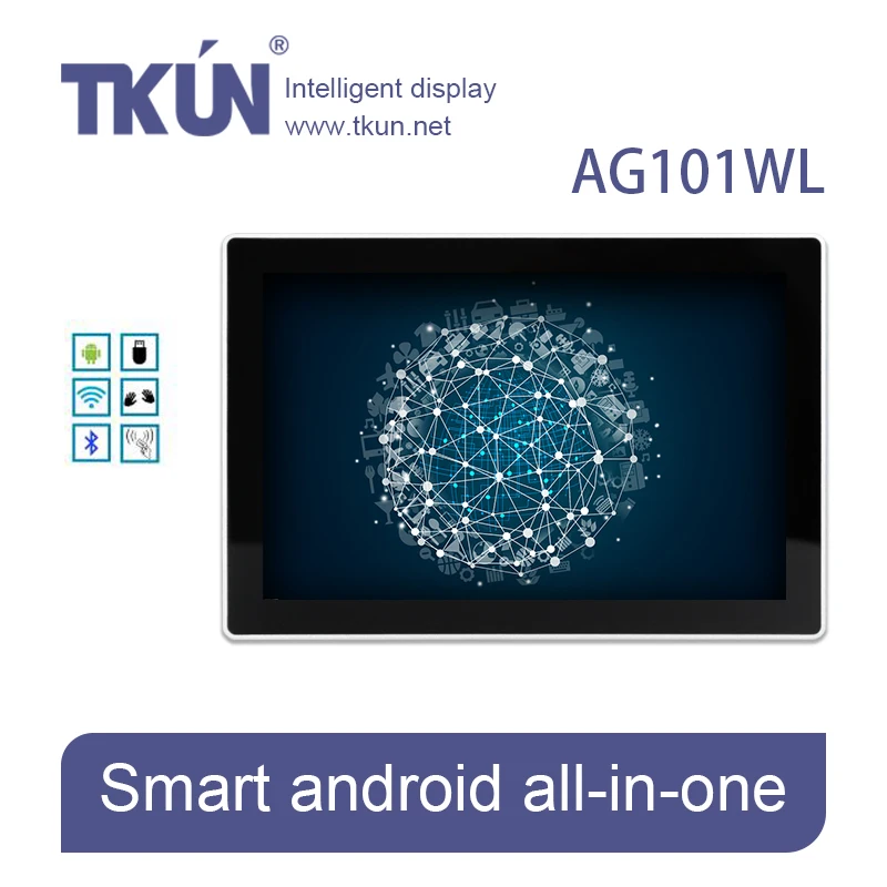 TKUN 10,1-дюймовый android емкостный сенсорный экран все-в-одном POS машины, AG101WL, A83 четырех ядерный цельное машины