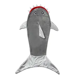 От 2 до 10 лет Детское Флисовое одеяло животных акула детский спальный мешок одеяло «хвост русалки» Для малышей одеяло мешок для сна подарок