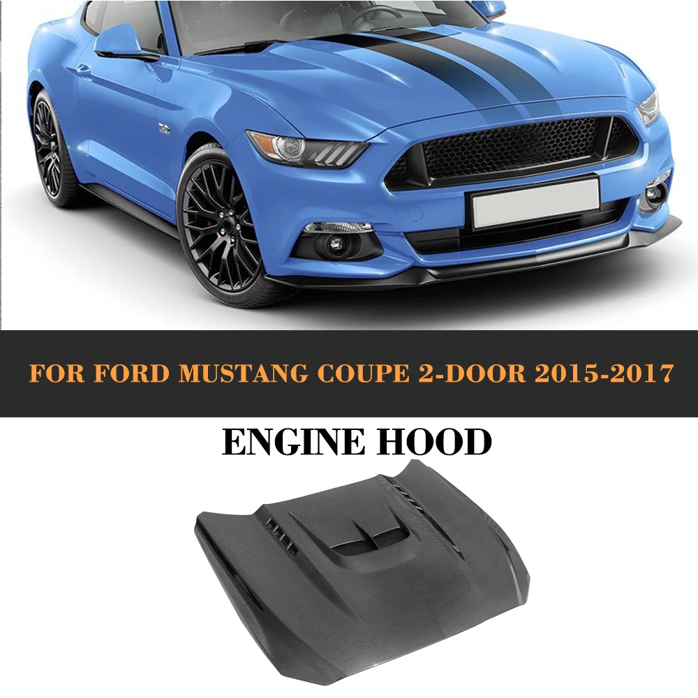 Carbon Fiber Car Front Hoods Covers Auto Engines Hood for Ford Mustang