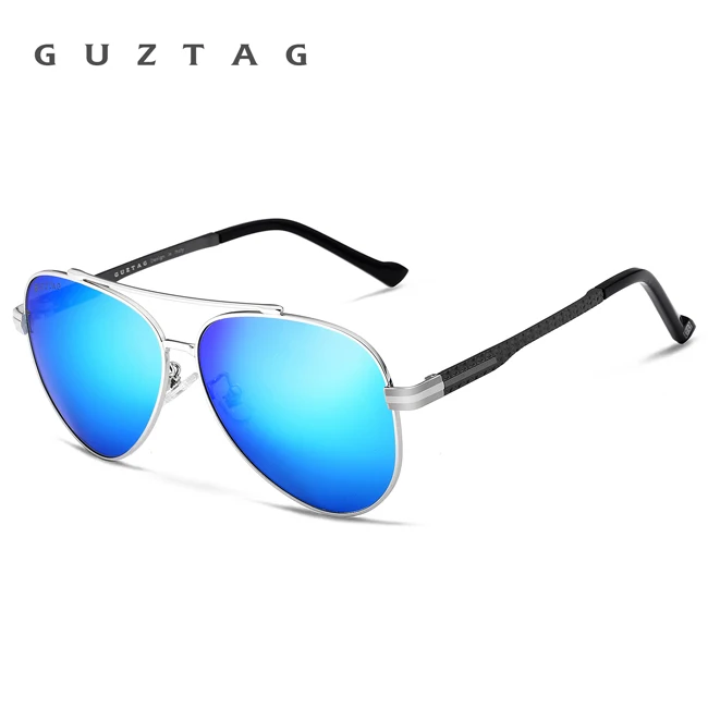 Guztag брендовые модные классические солнцезащитные очки Для мужчин дизайнерские HD, очки солнцезащитные очки UV400 для Для мужчин G8009 - Цвет линз: gray blue