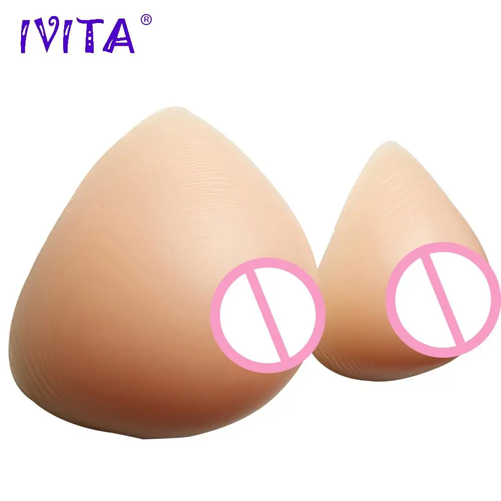 

IVITA Hot Sale 600g Silicone Breast Forms Fake Boobs False Breasts For Crossdresser Transgender Enhancer Shemale Mastectomy