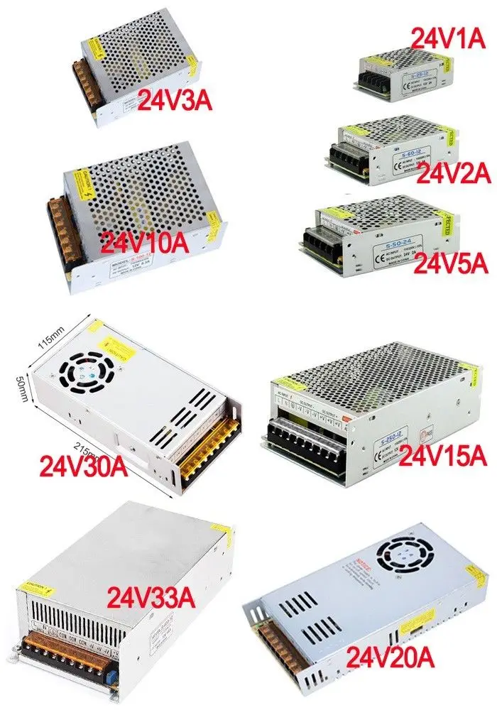 AC 110 V 220 к DC 5V 12V 24V переключатель питания Драйвер адаптер светодиодные полосы