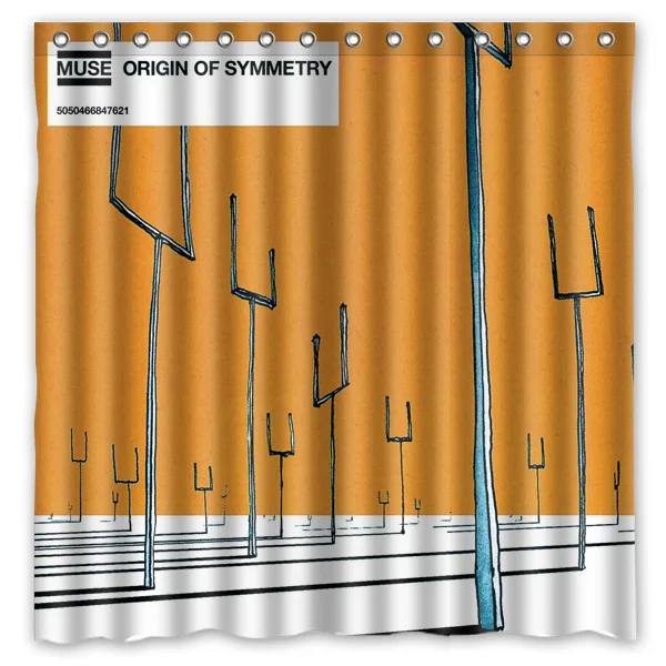 Origin of Symmetry Muse Design Polyester Fabric Shower Curtain 180x180