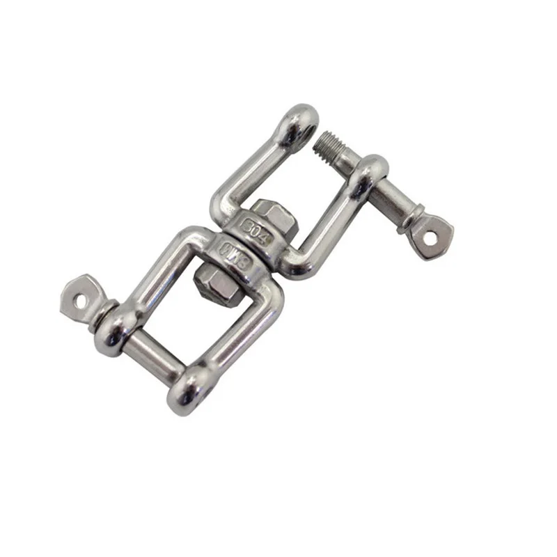 

304 Stainless Steel M4-M12 Anchor Chain Connector Swivel Jaw Double Shackle Swivel Anchor Chain Connector For Marine Boat