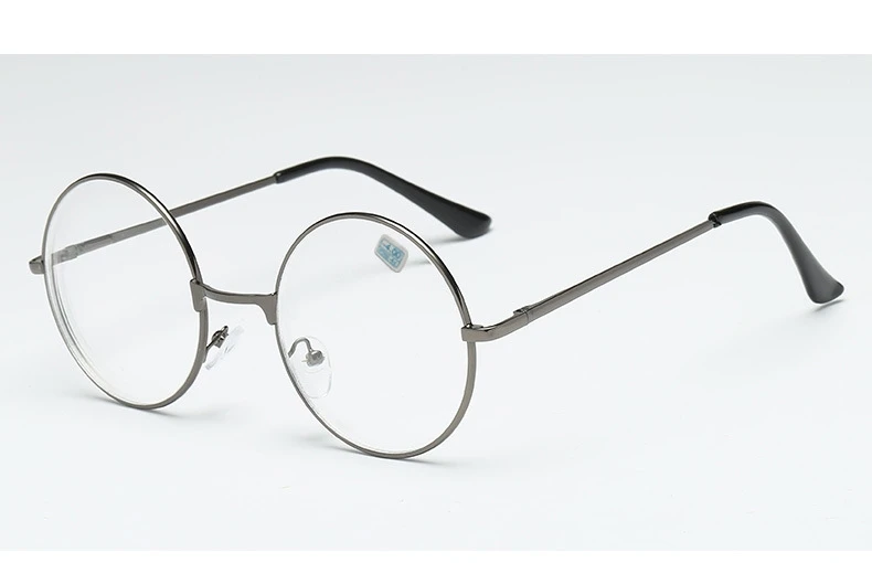 Диоптрийные-1-1,5-2-2,5-3-3,5-4 очки для близорукости для женщин и мужчин модные очки из сплава с круглой оправой для близоруких F178