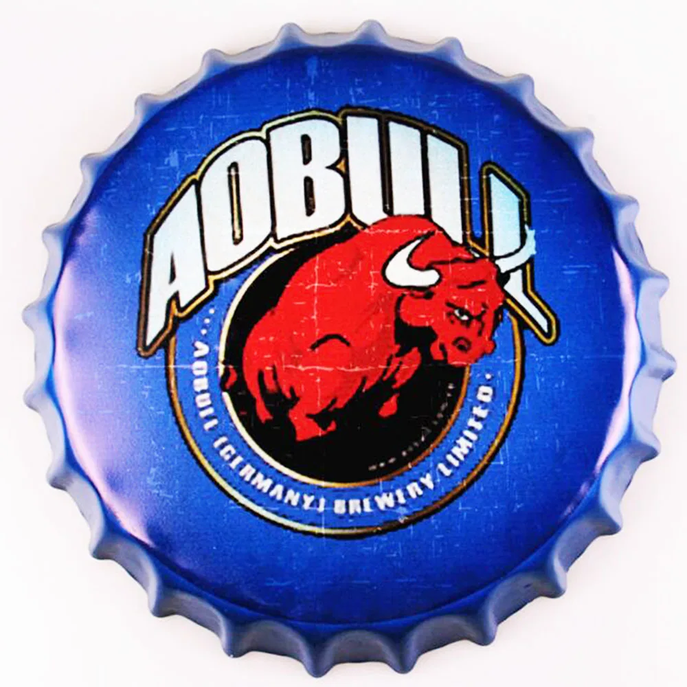 Günstige 35cm Flasche Kappe Metall Zinn Zeichen Bier Cafe Bar Dekoration Platten Retro Dekoration Wand Kunst Plaque Vintage Wohnkultur poster