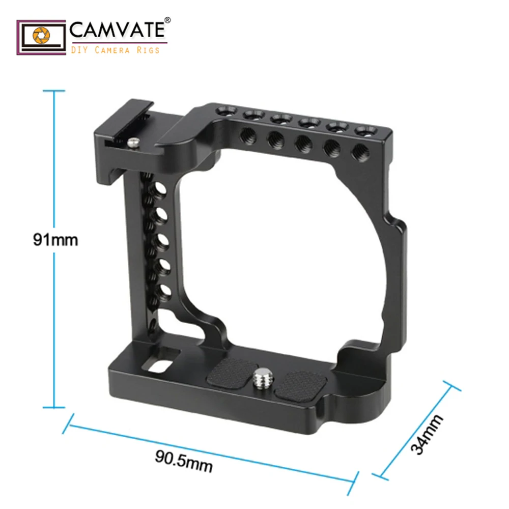 CAMVATE Камера клетка Риг с креплением для вспышки Холодный башмак и 1/4 &quot 20 нитей Sony