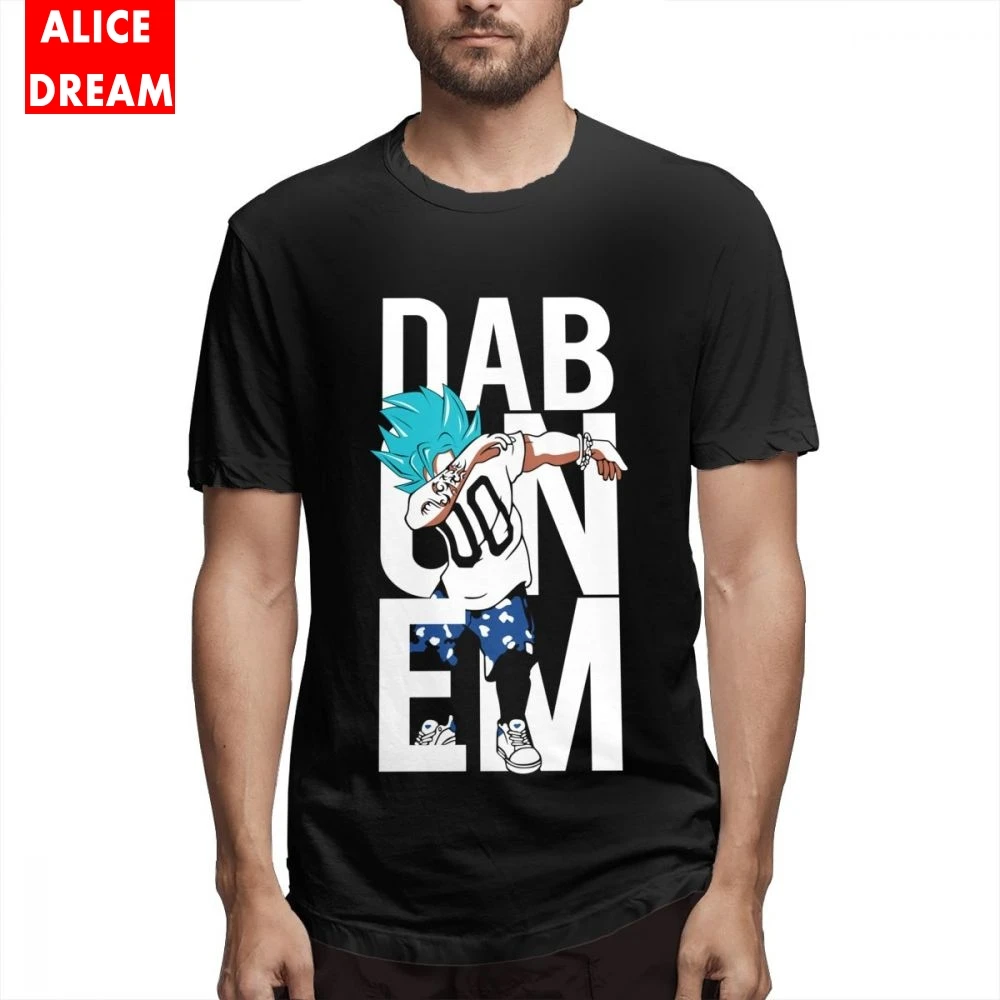 Супер Саян Гоку Бог Dab Футболка мужская летняя футболка органический хлопок S-6XL