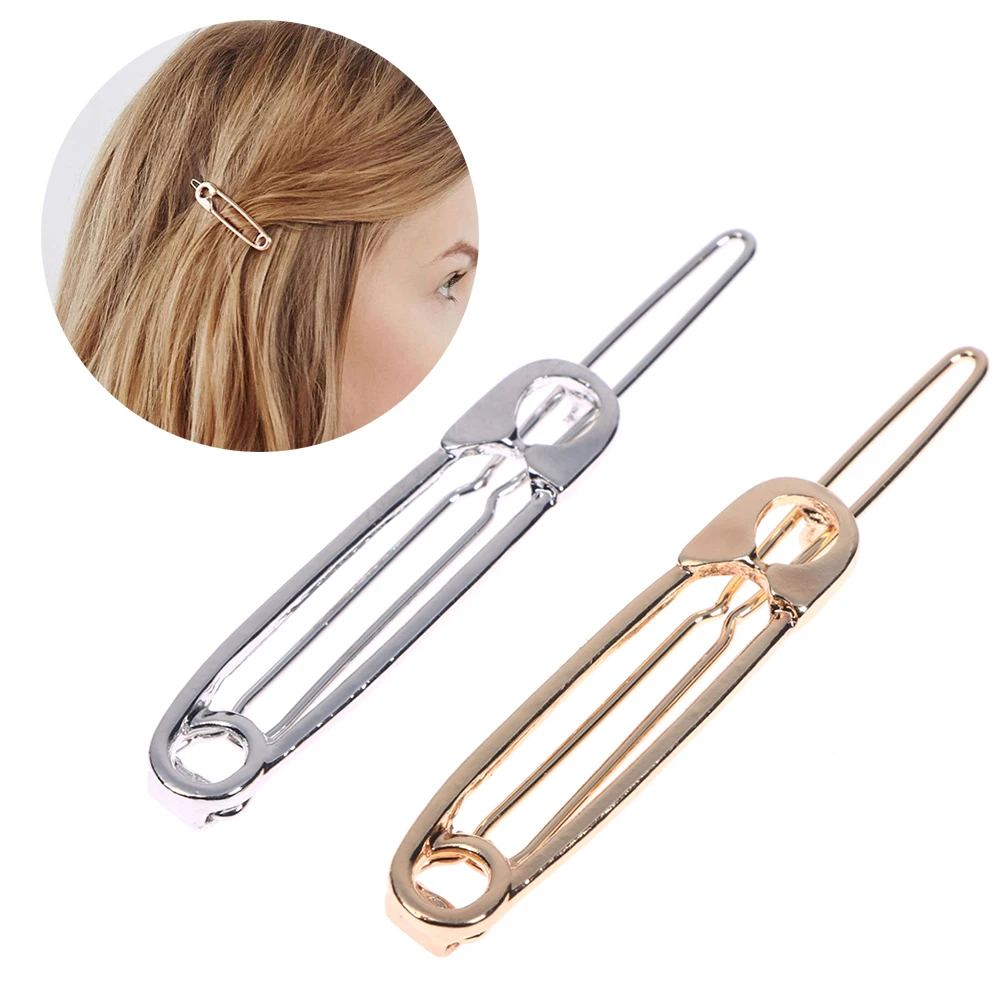 

Pin Design Hair Clips Fashion Gold Silver Color Hair Jewelry For Girls Women Hair Accessories Gifts