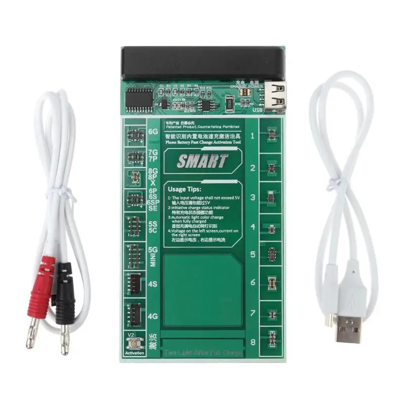 

W209A+ Mobile Phone Battery Activation Fast Charge Board+Micro USB Cable for iPhone 4-8P X Samsung