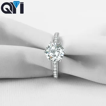 

Wedding Rings 2ct Round Cut 925 Sterling Silver Ring Women Engagement Jewelry Shining Zircon