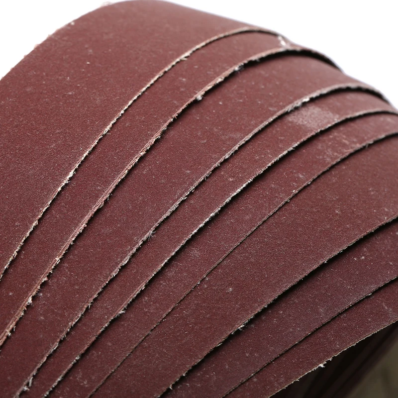DWZ 10Pcs 1'' x 30'' 760 x 25mm 800 Grit Sanding Belts Strip Oxide Paper Abrasive 