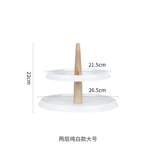 Полдень закуска к чаю стойки керамика Гранит 3 слоя Фруктовая тарелка гостиная домашняя многослойная торт десертный стол дисплей стенд - Цвет: B