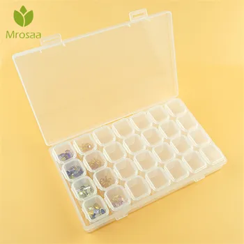 

Hot Sale 28 Slots Adjustable Plastic Storage Box Storage Boxes box for jewelry Diamond Embroidery Craft Bead Pill Storage Tool