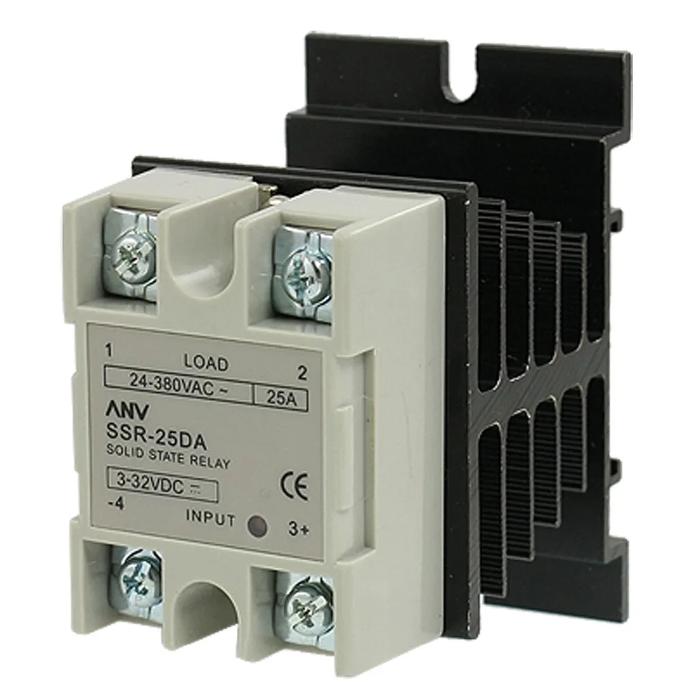 SSR 25 DA 25A 3 32V DC / 24 380V AC Solid State Relay + Heat Sinkin