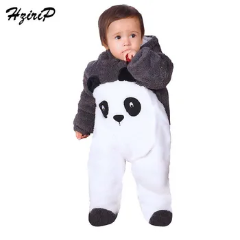 

HziriP New Baby Romper Cute Cartoon Panda Penguin Rabbit Jumpsuit Fashion Autumn Winter Thick Warm Newborn Girls Boys Clothes