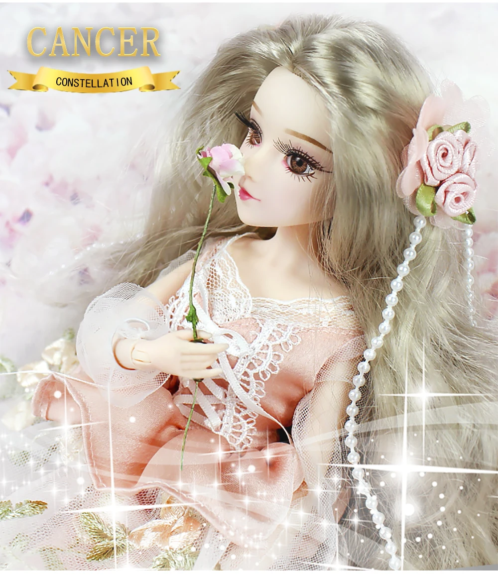 

MMGirl 12 constellations Cancer like BJD 1/6 30CM three-dimensional decorative flowers dream new set of toys and gifts