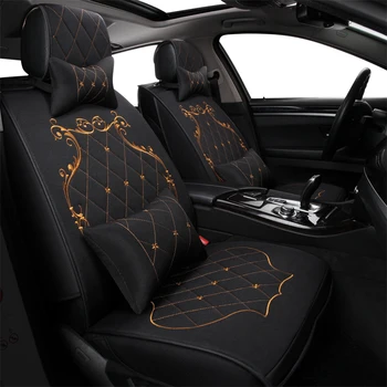 

ZHOUSHENGLEE High quality soft flax car Seat Covers For benz mercedes w203 w204 w211 ML300 cars accessory-styling auto Protector