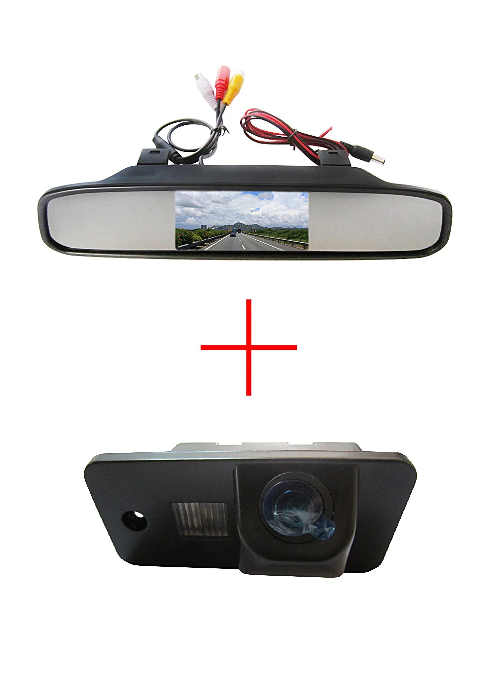 Color CCD Car rear view camera for AUDI A3 S3 A4 S4 A6 A6L S6 A8 S8 RS4 RS6 Q7 4.3 Inch Rearview Mirror LCD Monitor for DVD/VCR