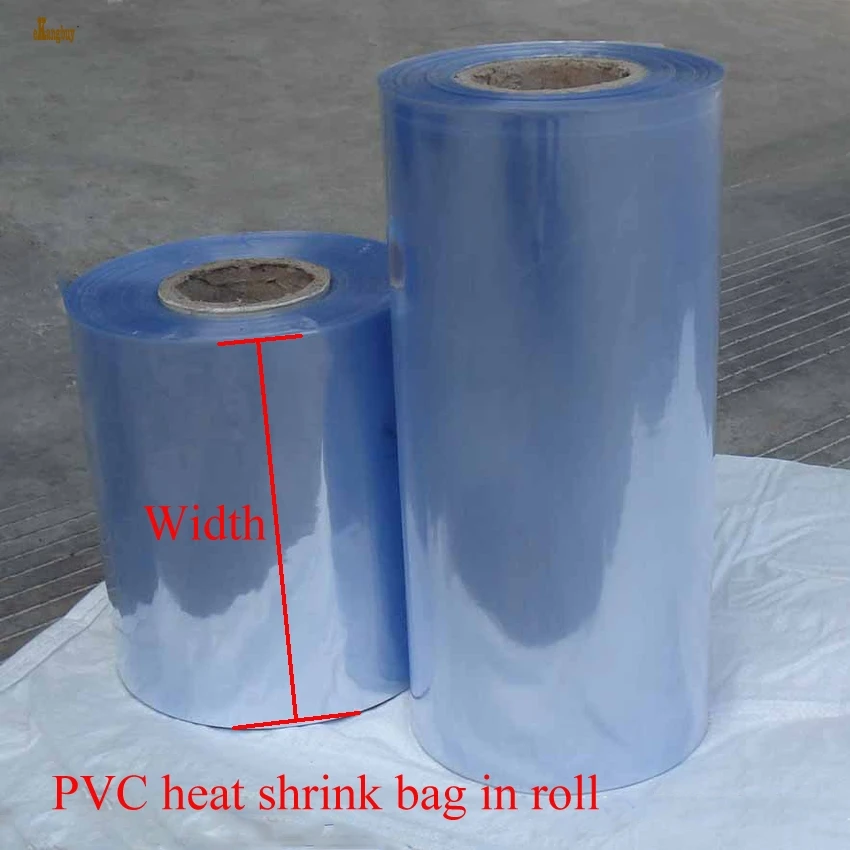 

1kg/lot 5/6/7/~32cm width PVC Heat Shrink Wrap tube wholesale in roll Clear Plastic Polybag Gift Cosmetics Packaging DIY cut