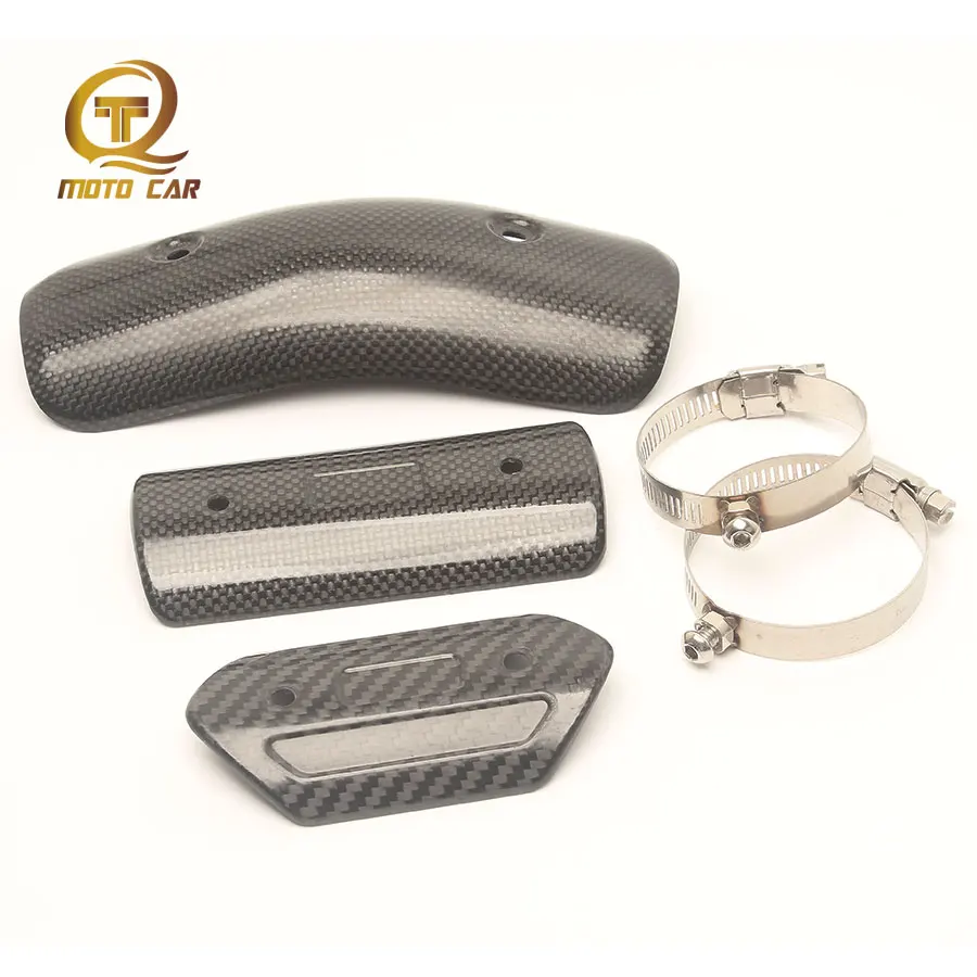 

1PC Carbon Fibre Exhaust Motorcycle Muffler Exhaust Heat Shield Protector Heat Shield Cover Guar Middle Link Pipe for Akrapovic