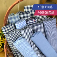Customized 145cm width Scotland lattice Tartan Plaid Cotton chiffon satin silk Cloth Fabric Shirt coat scarf blouse Headdress