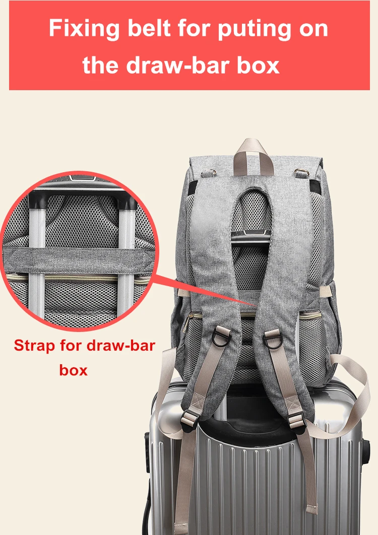 Fashion Diaper Bag Usb Interface Large Capacity Waterproof Mummy Maternity Backpack Nappy Bag Travel Baby Stroller Bag For Mommy (22)