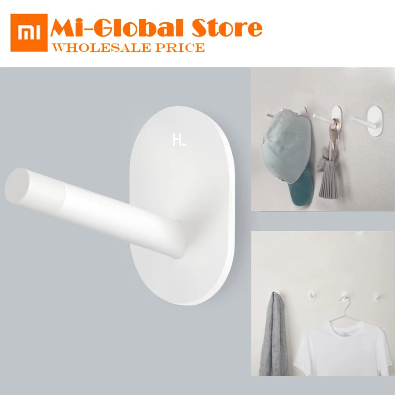 

new 3pcs xiaomi Multi-function hooks Strong Bathroom bedroom Kitchen Mop Wall Hooks 3kg max load up Imported 3M Glue