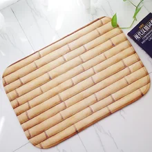 Твердый полосатый бамбуковый плот коврик фланелевый коврик в ванную комнату ковры для гостиной водопоглощающие Нескользящие дверные коврики Tapis