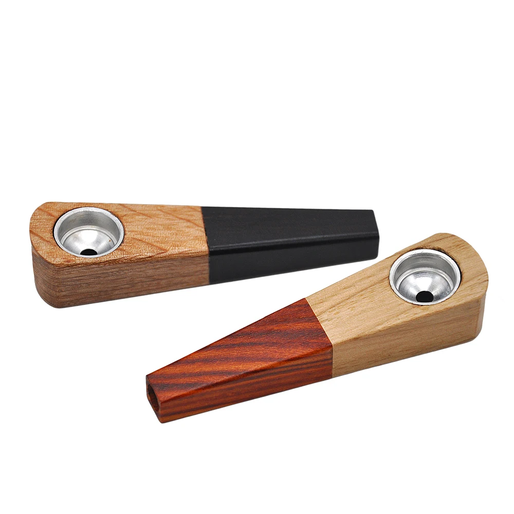 

Creative Wood Smoking Pipe Portable Wooden Pipes for Smoking 80mm Tobacco Smoke Pipa Accessories Color Random
