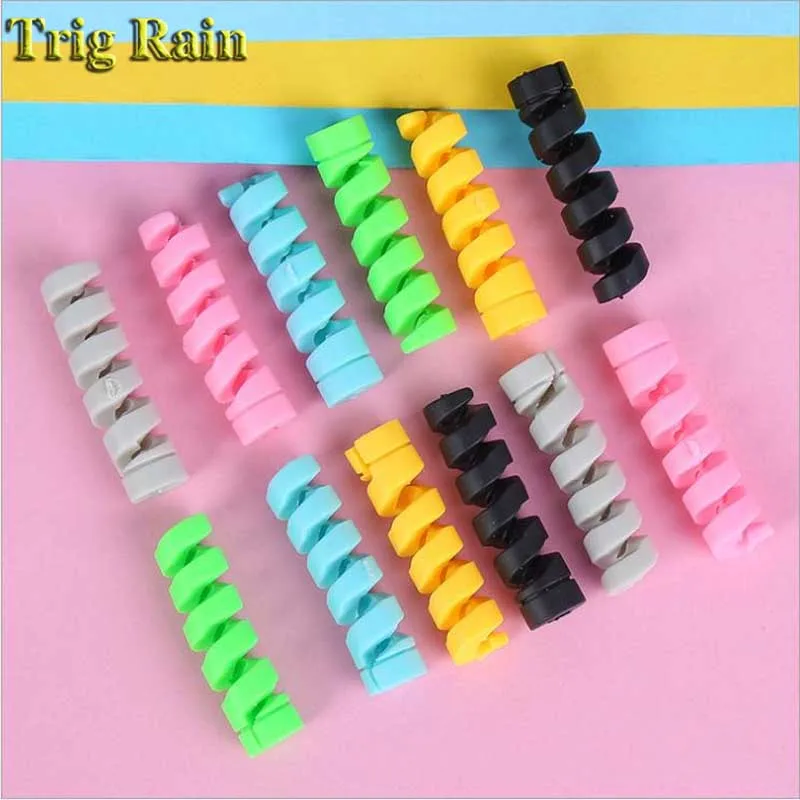 Silicone Spiral Cable Protector  Cable Winder - 10pcs Silicone Spiral Cable  - Aliexpress