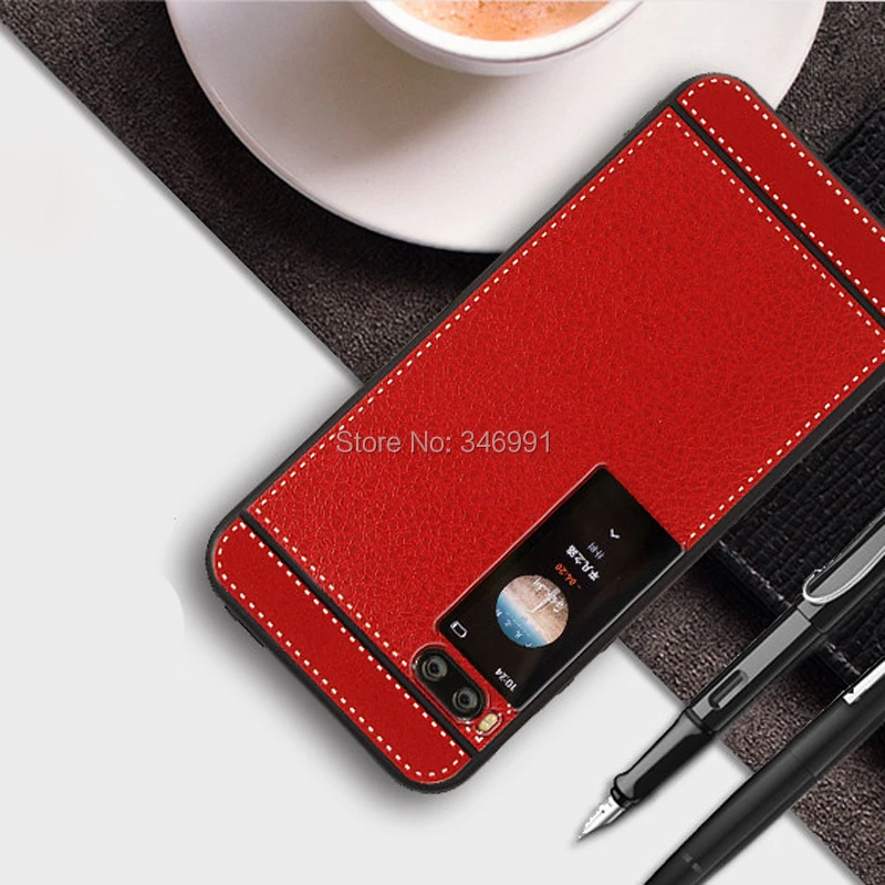 Smile Case for Meizu Pro 7 Plus 6GB 64GB 128GB Soft Black silicone Classic litchi stripes Meizu Pro 7 Plus Cover case leather