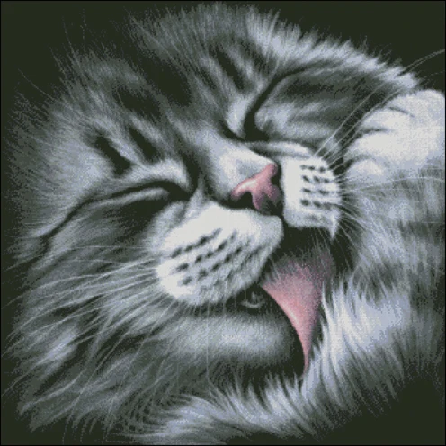 Needlework 14CT 16CT 18CT Cross Stitch DIY Count Embroidery Set Cute cat | Дом и сад