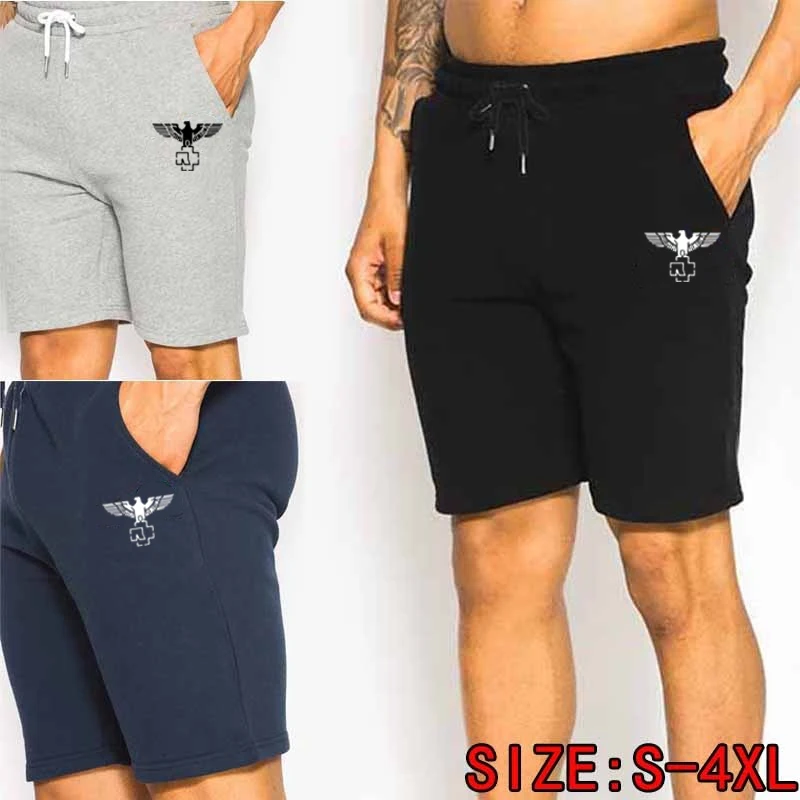 

2019 New Rammstein Logo Print Shorts Summer Fitness Dry Quickly Shorts Casual Beach Short Pant