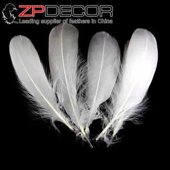 

ZPDECOR Feather Factory Direct 200pcs/lot WHITE Good Quality Nagorie Goose Coquille Loose Plume Feathers for Wedding Decoration