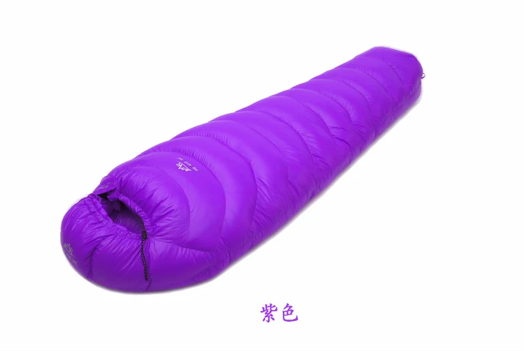Purple S LMR 2000 г белый гусиный пух наполнение водонепроницаемый Сращивание Мумия супер теплый зимний спальный мешок Saco De Dormir Slaapzak - Цвет: Purple S