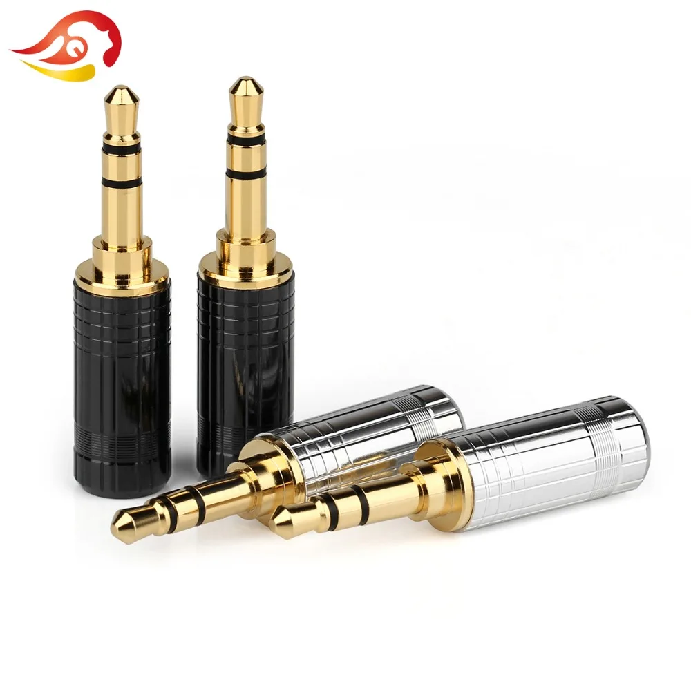 QYFANG 3.5mm Plug Audio Jack 3 Pole Earphone Splice Adapter DIY HiFi