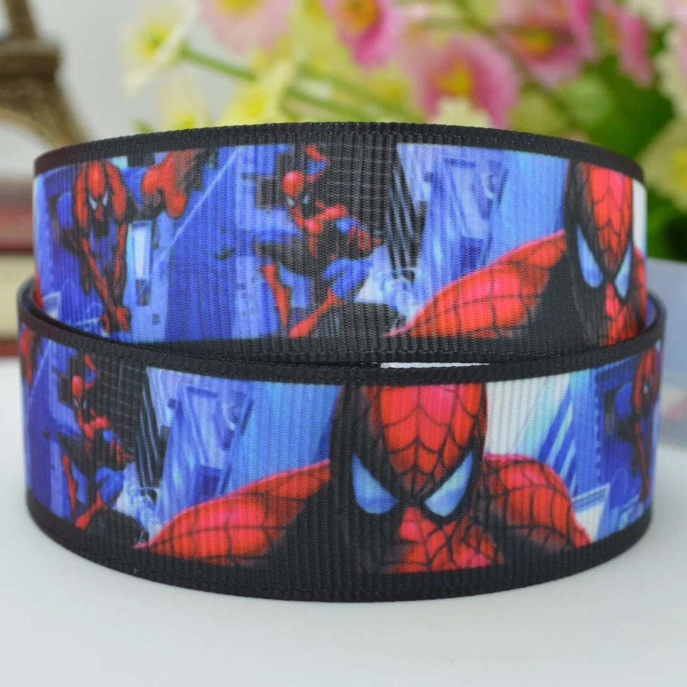 DUWES 7/8 &quot22 мм 2 5 10 20 50 ярдов Человек паук Герой печатных grosgrain ленты волос лук DIY