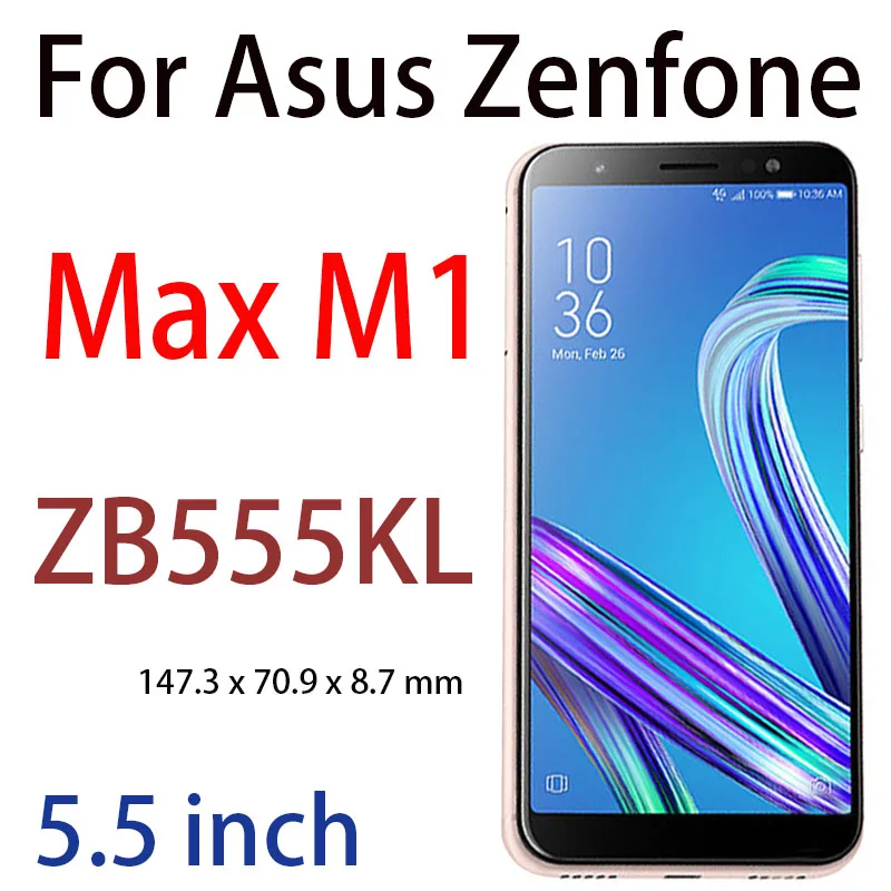 С уровнем твердости 9 H закаленное Стекло для Asus Zenfone max pro M2 ZB631K ZB633KL M1 ZB601KL ZB555KL 5 ZE620KL 4 ZC 520 554 KL плюс ZB570TL 6 ZS630KL - Цвет: Max M1 ZB555KL