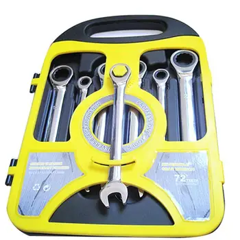 

WINOMO 7pcs 8-19mm Dual Heads Ratchet Combination Wrench Spanner (Silver)