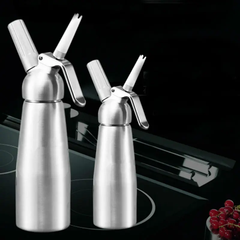 

High Quality 500Ml 1000ML Cream Whipper Metal Cream Dispenser With Decorating Nozzles Bar Siphon Dessert Tools
