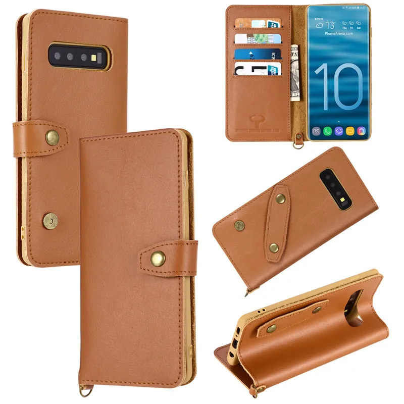 Кожаный чехол-книжка для samsung galaxy S9 S10 plus S10E G973 G970 G975 G960 G965 | Мобильные телефоны и