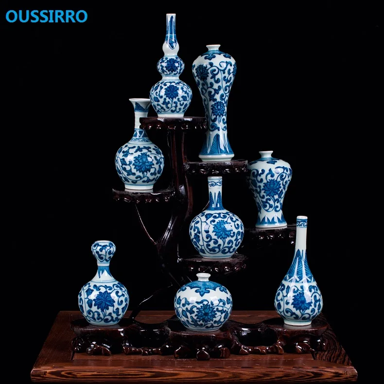 

OUSSIRRO Jingdezhen Ceramic Vases Pottery Decoration living room Flower arrangement Modern home Simple TV cabinet Ceramic gift